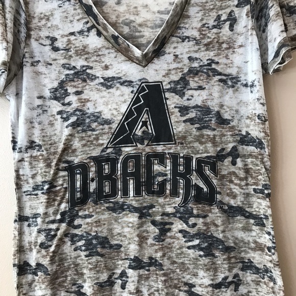 Women's Arizona Diamondbacks Burnout V-Neck Tee M - Picture 2 of 6